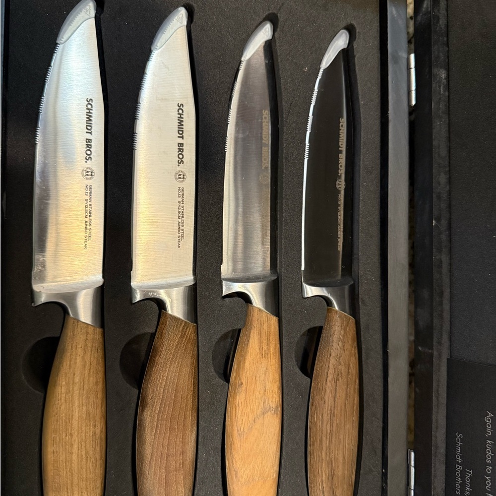 Schmidt Bros Bonded Teak Steak Knives